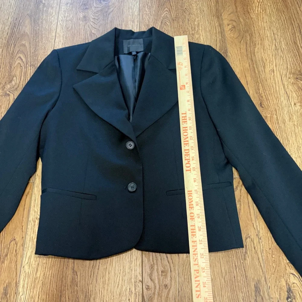 Bern & Mort Black Wool Blazer Womens 8 Capsule Quiet Luxury Old‎ Money Jacket